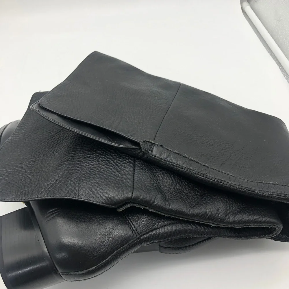 Lauren Ralph Lauren Dallyce Over The Knee Boots Womens 7 Black Leather